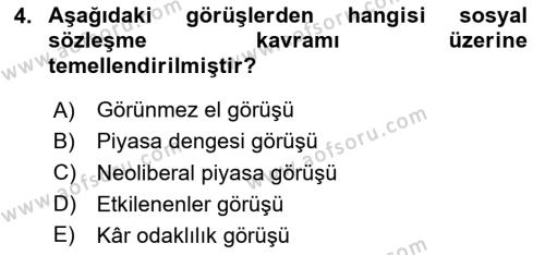 İşletmelerde Sosyal Sorumluluk Ve Etik Dersi 2023 - 2024 Yılı Yaz Okulu Sınavı 4. Soru