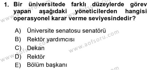 İşletme Bilgi Sistemleri Dersi 2022 - 2023 Yılı (Vize) Ara Sınavı 1. Soru