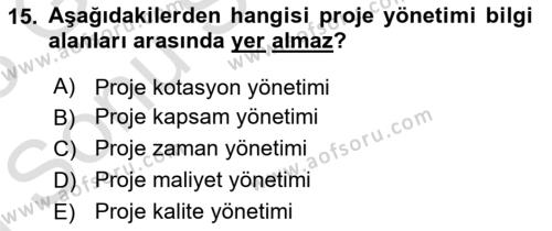 İşletme Bilgi Sistemleri Dersi 2022 - 2023 Yılı (Final) Dönem Sonu Sınavı 15. Soru