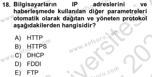 İşletme Bilgi Sistemleri Dersi 2022 - 2023 Yılı Yaz Okulu Sınavı 18. Soru