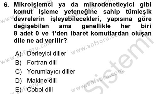 İşletme Bilgi Sistemleri Dersi 2023 - 2024 Yılı Yaz Okulu Sınavı 6. Soru