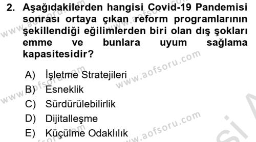 Pazarlamaya Giriş Dersi 2021 - 2022 Yılı (Final) Dönem Sonu Sınavı 2. Soru