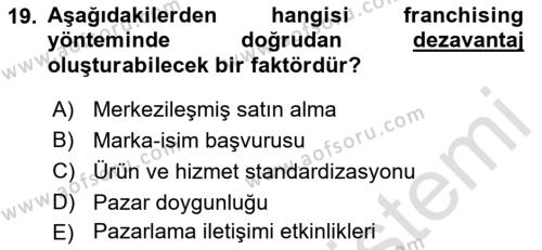 Teknoloji,İnnovasyon Ve Girişimcilik Dersi 2021 - 2022 Yılı (Final) Dönem Sonu Sınavı 19. Soru