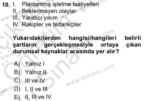 Teknoloji,İnnovasyon Ve Girişimcilik Dersi 2021 - 2022 Yılı Yaz Okulu Sınavı 10. Soru