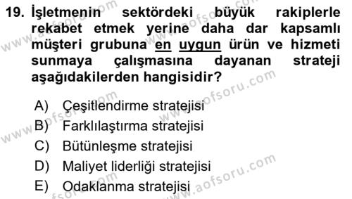 Teknoloji,İnnovasyon Ve Girişimcilik Dersi 2022 - 2023 Yılı Yaz Okulu Sınavı 19. Soru