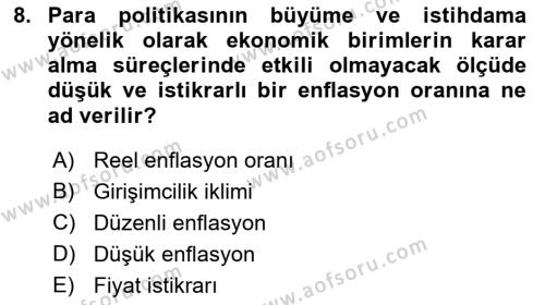 Girişimcilik ve İş Kurma Dersi 2021 - 2022 Yılı (Final) Dönem Sonu Sınavı 8. Soru