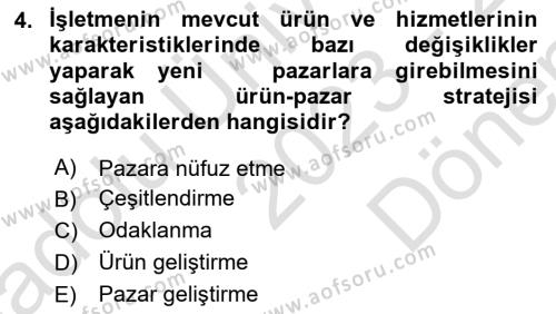 Uluslararası İşletmecilik Dersi 2023 - 2024 Yılı (Final) Dönem Sonu Sınavı 4. Soru