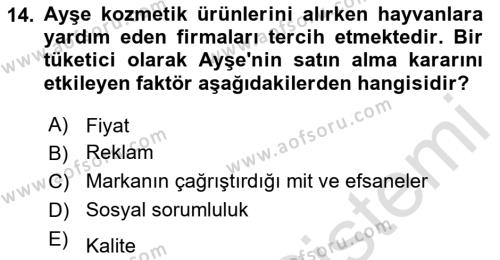 Uluslararası İşletmecilik Dersi 2023 - 2024 Yılı Yaz Okulu Sınavı 14. Soru