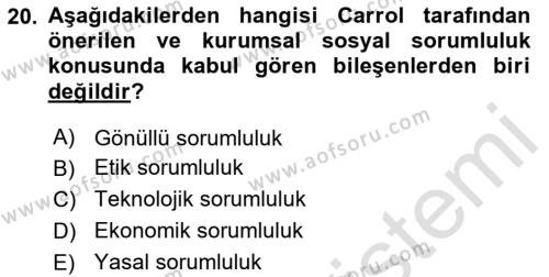 Uluslararası İşletmecilik Dersi 2023 - 2024 Yılı Yaz Okulu Sınavı 20. Soru