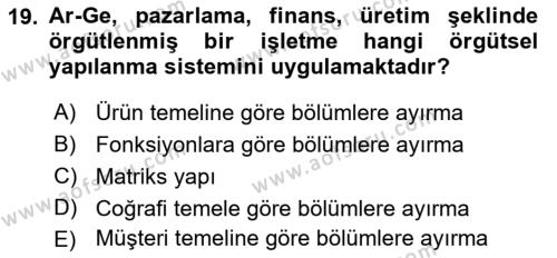 Uluslararası İşletmecilik Dersi 2024 - 2025 Yılı (Vize) Ara Sınavı 19. Soru