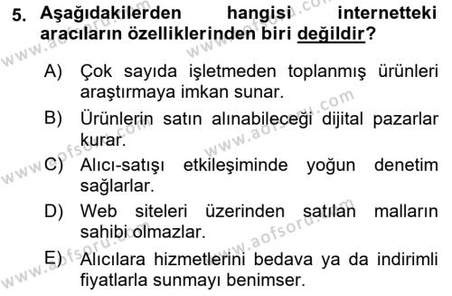 Uluslararası İşletmecilik Dersi 2024 - 2025 Yılı (Vize) Ara Sınavı 5. Soru