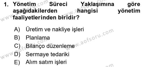 Yönetimde Güncel Yaklaşımlar Dersi 2022 - 2023 Yılı (Final) Dönem Sonu Sınavı 1. Soru