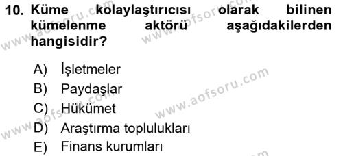 Yönetimde Güncel Yaklaşımlar Dersi 2022 - 2023 Yılı (Final) Dönem Sonu Sınavı 10. Soru