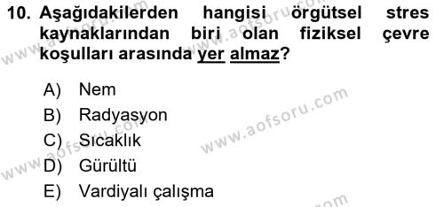 Yönetimde Güncel Yaklaşımlar Dersi 2023 - 2024 Yılı (Final) Dönem Sonu Sınavı 10. Soru