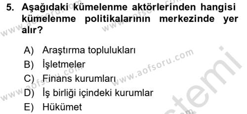 Yönetimde Güncel Yaklaşımlar Dersi 2023 - 2024 Yılı (Final) Dönem Sonu Sınavı 5. Soru