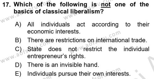 Foreign Trade Dersi 2022 - 2023 Yılı (Vize) Ara Sınavı 17. Soru