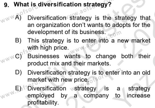 International Business Dersi 2021 - 2022 Yılı Yaz Okulu Sınavı 9. Soru