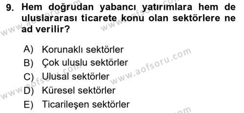 Stratejik Yönetim 2 Dersi 2022 - 2023 Yılı Yaz Okulu Sınavı 9. Soru