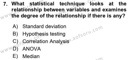 Statistics 2 Dersi 2021 - 2022 Yılı (Final) Dönem Sonu Sınavı 7. Soru