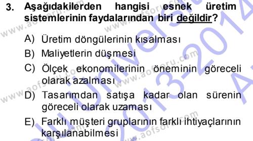 Yenilik Yönetimi Dersi 2013 - 2014 Yılı (Vize) Ara Sınavı 3. Soru