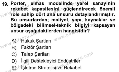 Yenilik Yönetimi Dersi 2020 - 2021 Yılı Yaz Okulu Sınavı 19. Soru