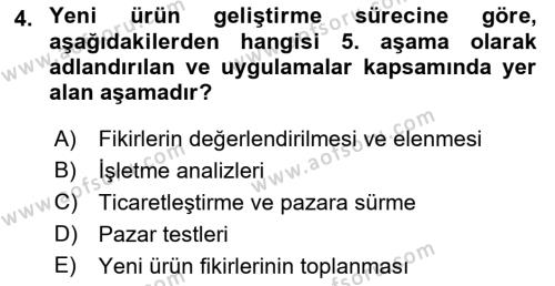 Yenilik Yönetimi Dersi 2022 - 2023 Yılı (Final) Dönem Sonu Sınavı 4. Soru