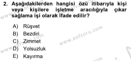 Küçük İşletme Yönetimi Dersi 2023 - 2024 Yılı (Final) Dönem Sonu Sınavı 2. Soru