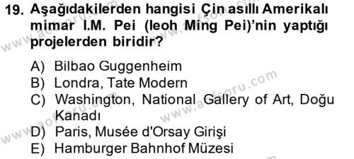 Müzecilik ve Sergileme Dersi 2012 - 2013 Yılı (Final) Dönem Sonu Sınavı 19. Soru