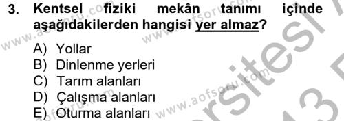 Restorasyon ve Koruma İlkeleri Dersi 2012 - 2013 Yılı (Vize) Ara Sınavı 3. Soru