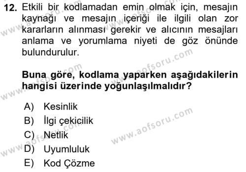 Kültürel Miras Yönetimi Dersi 2023 - 2024 Yılı Yaz Okulu Sınavı 12. Soru