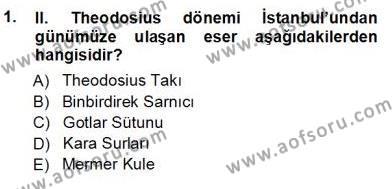 Türkiye´nin Kültürel Mirası 1 Dersi 2012 - 2013 Yılı (Vize) Ara Sınavı 1. Soru