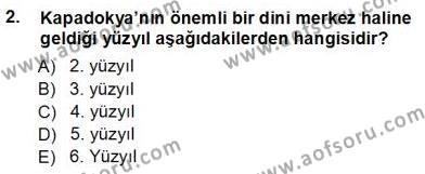 Türkiye´nin Kültürel Mirası 1 Dersi 2012 - 2013 Yılı (Vize) Ara Sınavı 2. Soru