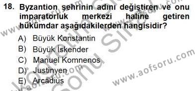 Türkiye´nin Kültürel Mirası 1 Dersi 2012 - 2013 Yılı (Final) Dönem Sonu Sınavı 18. Soru