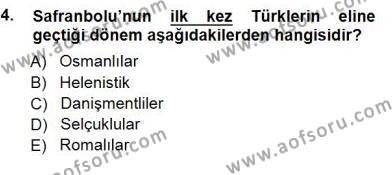 Türkiye´nin Kültürel Mirası 1 Dersi 2012 - 2013 Yılı (Final) Dönem Sonu Sınavı 4. Soru