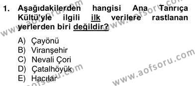 Türkiye´nin Kültürel Mirası 2 Dersi 2012 - 2013 Yılı (Vize) Ara Sınavı 1. Soru