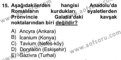 Türkiye´nin Kültürel Mirası 2 Dersi 2012 - 2013 Yılı (Vize) Ara Sınavı 15. Soru