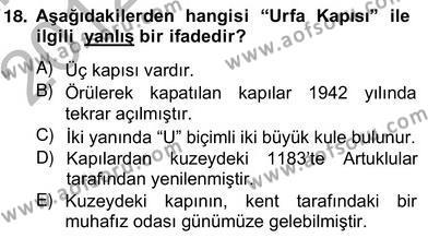 Türkiye´nin Kültürel Mirası 2 Dersi 2012 - 2013 Yılı (Vize) Ara Sınavı 18. Soru