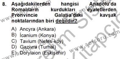 Türkiye´nin Kültürel Mirası 2 Dersi 2013 - 2014 Yılı Tek Ders Sınavı 8. Soru