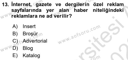 Destinasyon Yönetimi Dersi 2021 - 2022 Yılı Yaz Okulu Sınavı 13. Soru