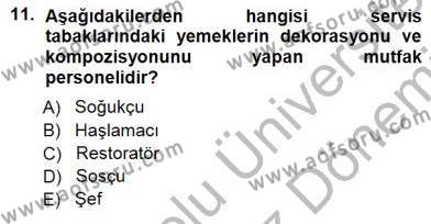 Turistik Alanlarda Mekan Tasarımı Dersi 2012 - 2013 Yılı (Final) Dönem Sonu Sınavı 11. Soru