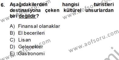 Turistik Alanlarda Mekan Tasarımı Dersi 2013 - 2014 Yılı (Vize) Ara Sınavı 6. Soru