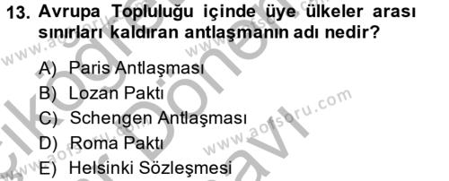 Kültür Tarihi Dersi 2014 - 2015 Yılı (Final) Dönem Sonu Sınavı 13. Soru