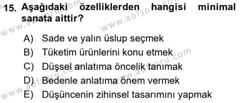 Kültür Tarihi Dersi 2021 - 2022 Yılı (Final) Dönem Sonu Sınavı 15. Soru