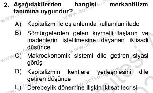 Kültür Tarihi Dersi 2021 - 2022 Yılı (Final) Dönem Sonu Sınavı 2. Soru