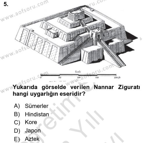 Görsel Kültür Dersi 2023 - 2024 Yılı (Vize) Ara Sınavı 5. Soru