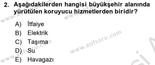 Kentleşme ve Konut Politikaları Dersi 2021 - 2022 Yılı Yaz Okulu Sınavı 2. Soru