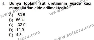 Temel Zootekni Dersi 2012 - 2013 Yılı (Vize) Ara Sınavı 1. Soru