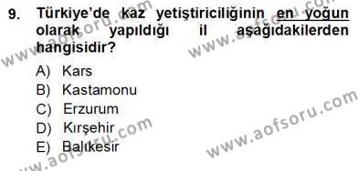 Temel Zootekni Dersi 2012 - 2013 Yılı (Vize) Ara Sınavı 9. Soru