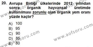 Temel Zootekni Dersi 2012 - 2013 Yılı (Final) Dönem Sonu Sınavı 20. Soru
