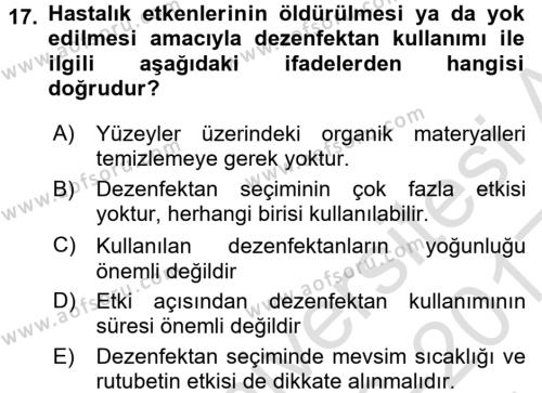 Temel Zootekni Dersi 2016 - 2017 Yılı (Vize) Ara Sınavı 17. Soru
